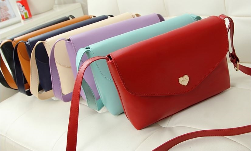 Heart Leather Fashion Handbags Cross Body Shoulder Bags